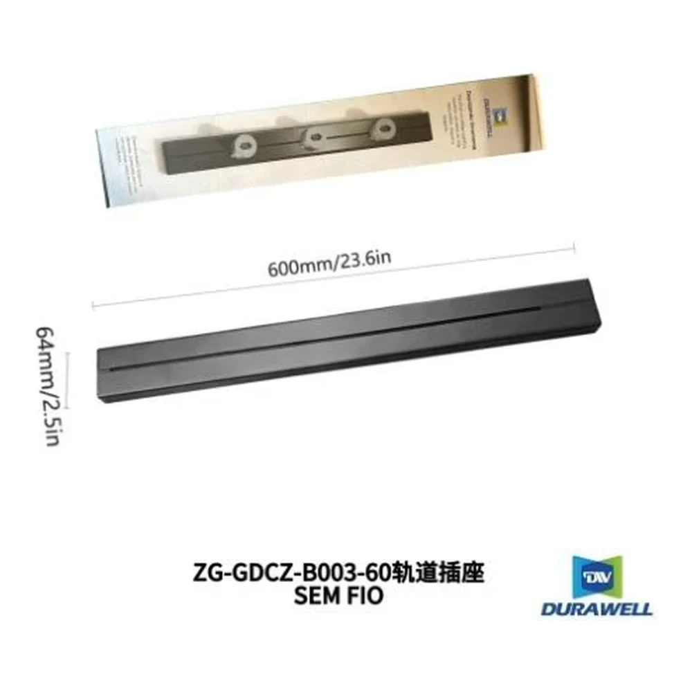 / Trilho elétrico de 600mm, tomadas modulares, compatível com padrão brasileiro NBR 14136