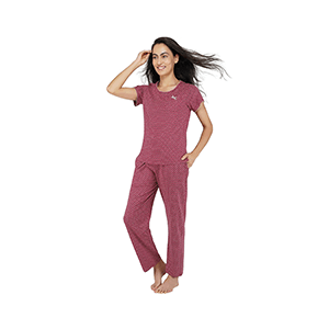 Women's Printed Cotton Pajama Set