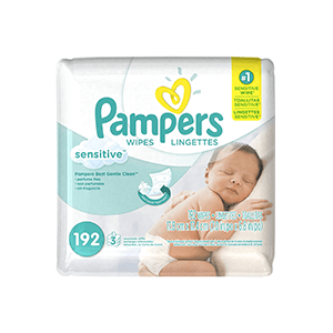 Pampers Baby Wipes Sensitive Perfume Free 3X Refill Packs
